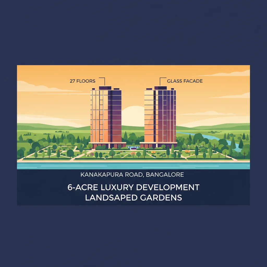 Purva Heritage luxury high-rise residential towers on Kanakapura Road Bangalore with 27 floors and landscaped gardens