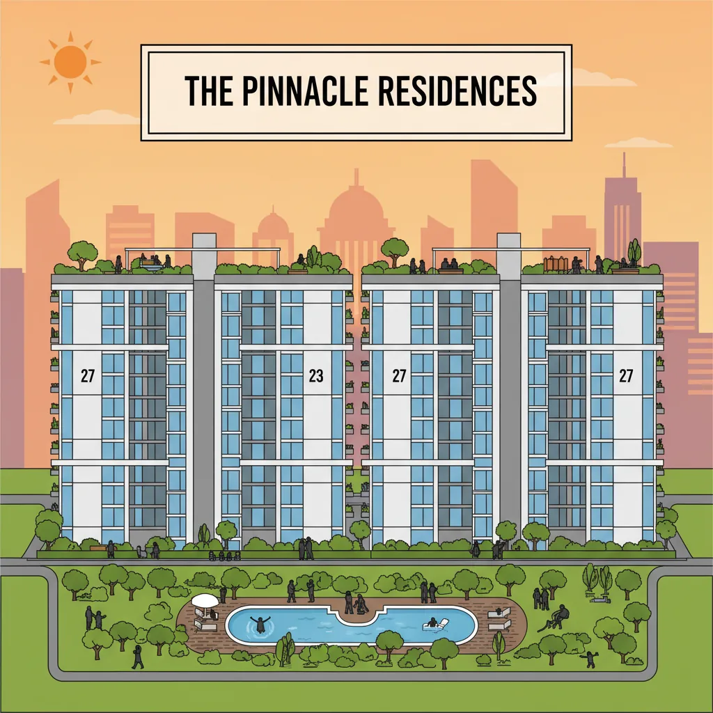 Purva Heritage New Launch - Modern luxury residential apartment towers with green rooftop gardens in Bangalore