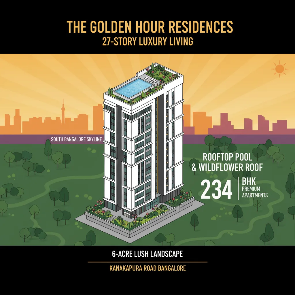 Purva Heritage luxury high-rise residential tower with 27 floors on Kanakapura Road South Bangalore
